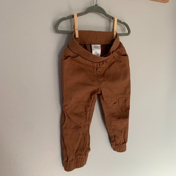 Brown Elastic Waistband Pants - Picture 1 of 1